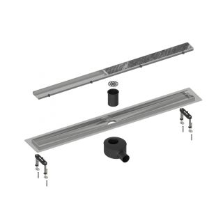 Душевой лоток Timo Drain System DS230210/01 100см с двусторонней панелью plate под плитку сатин